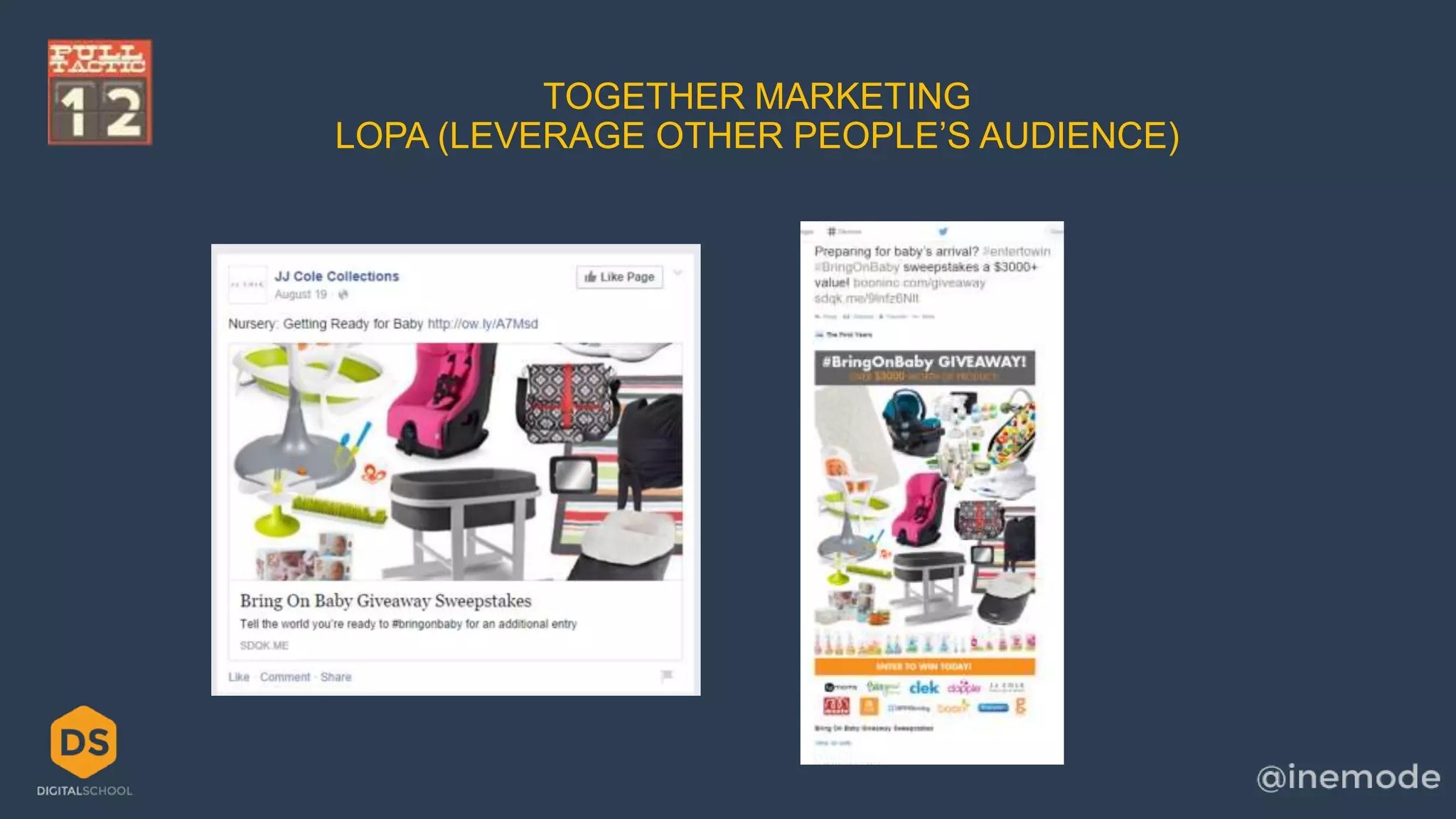 TOGETHER MARKETING 
LOPA (LEVERAGE OTHER PEOPLE’S AUDIENCE) 
 