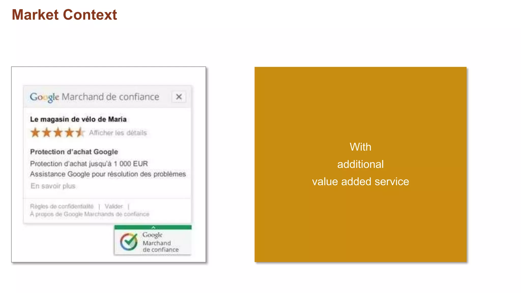 Market Context
With
additional
value added service
 