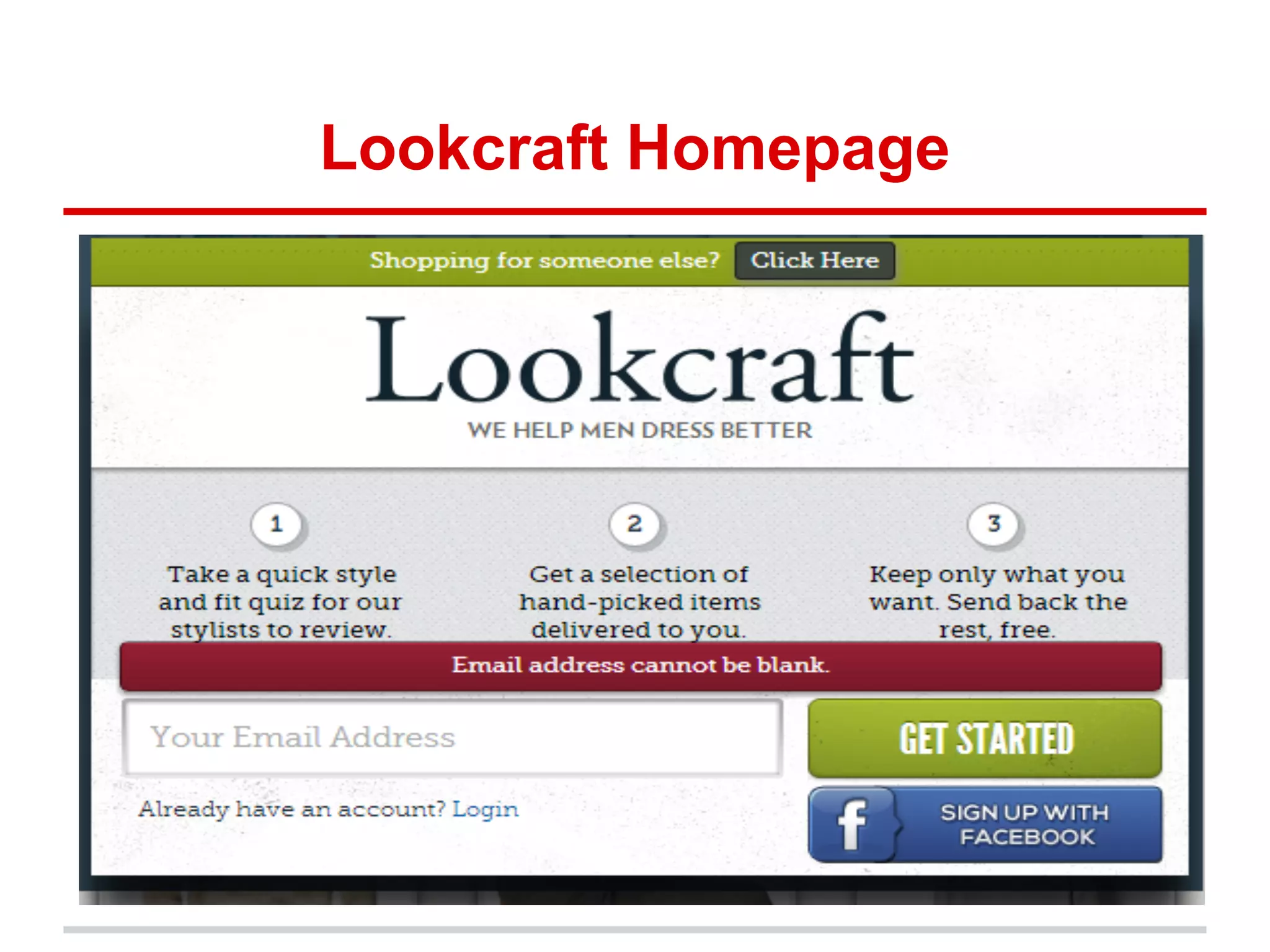 Lookcraft Homepage
 