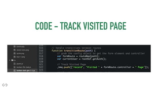 CODE - TRACK VISITED PAGE 
 
