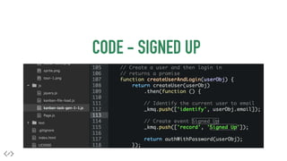 CODE - SIGNED UP 
 