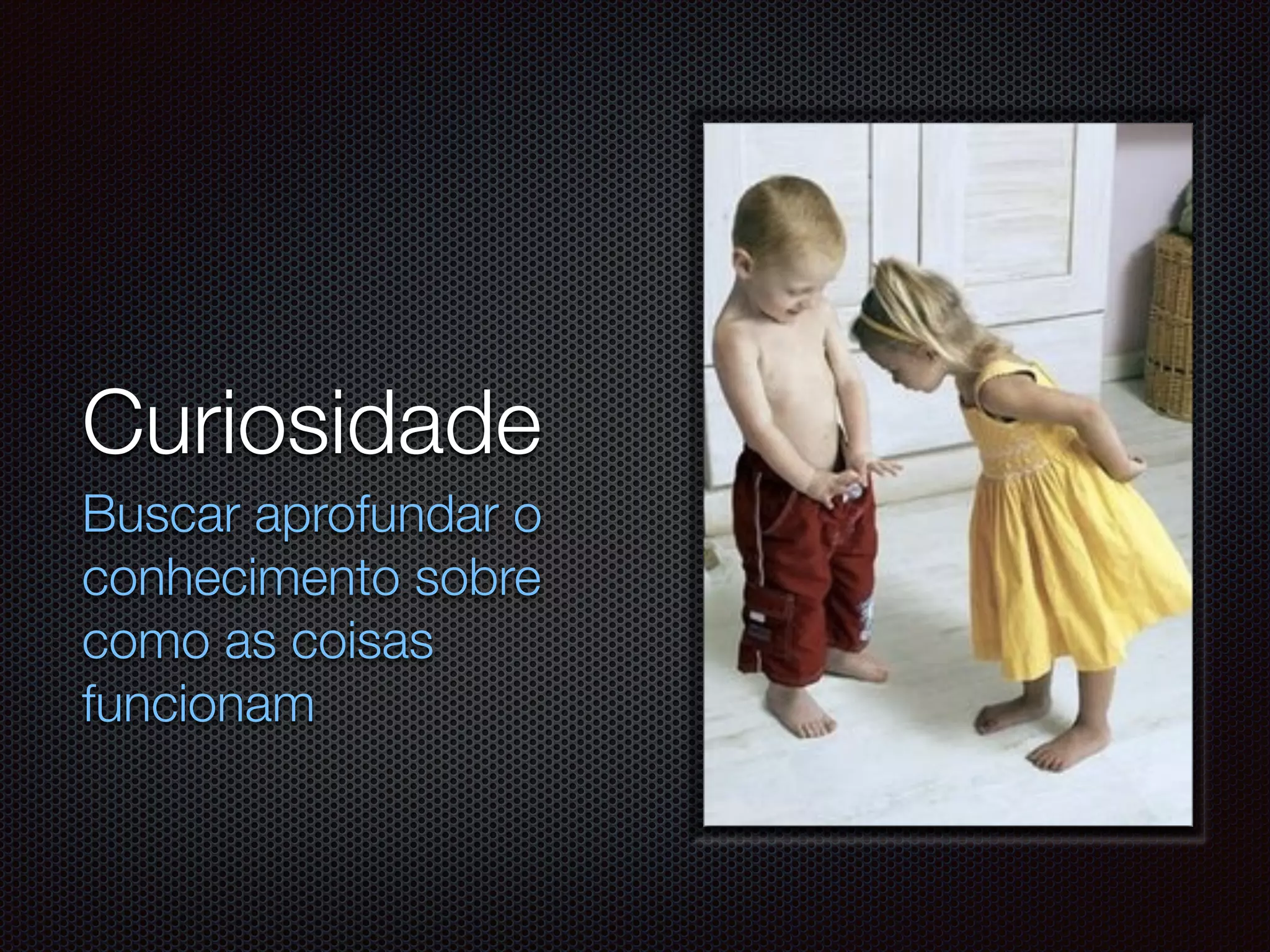 Curiosidade
Buscar aprofundar o
conhecimento sobre
como as coisas
funcionam