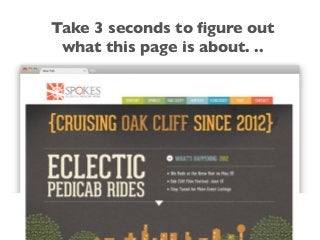 Take 3 seconds to ﬁgure out
what this page is about. ..
 
