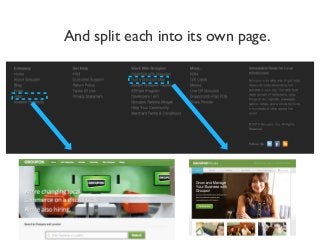 And split each into its own page.
 