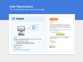 User Reactivation
This email brings users back to your app
 
