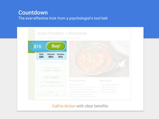 Call-to-Action with clear benefits
Countdown
The ever-effective trick from a psychologist‘s tool belt
 