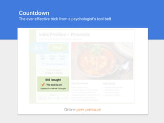 Online peer pressure
Countdown
The ever-effective trick from a psychologist‘s tool belt
 