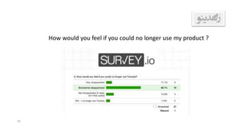 How would you feel if you could no longer use my product ?
20
 