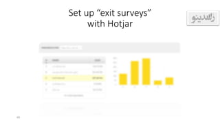 Set up “exit surveys”
with Hotjar
69
 
