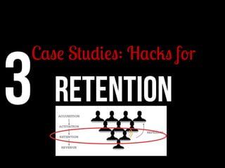 3 RETENTION

Case Studies: Hacks for
	
  

 