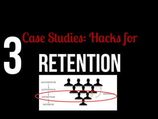 3 RETENTION

Case Studies: Hacks for
	
  

 