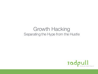 E V O L V E D I G I T A L L Y
E V O L V E D I G I T A L L Y
Growth Hacking
Separating the Hype from the Hustle
 