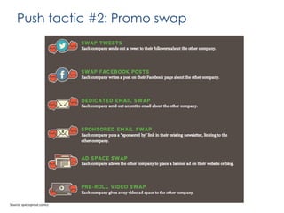 Push tactic #2: Promo swap

Source: quicksprout.comcc

 
