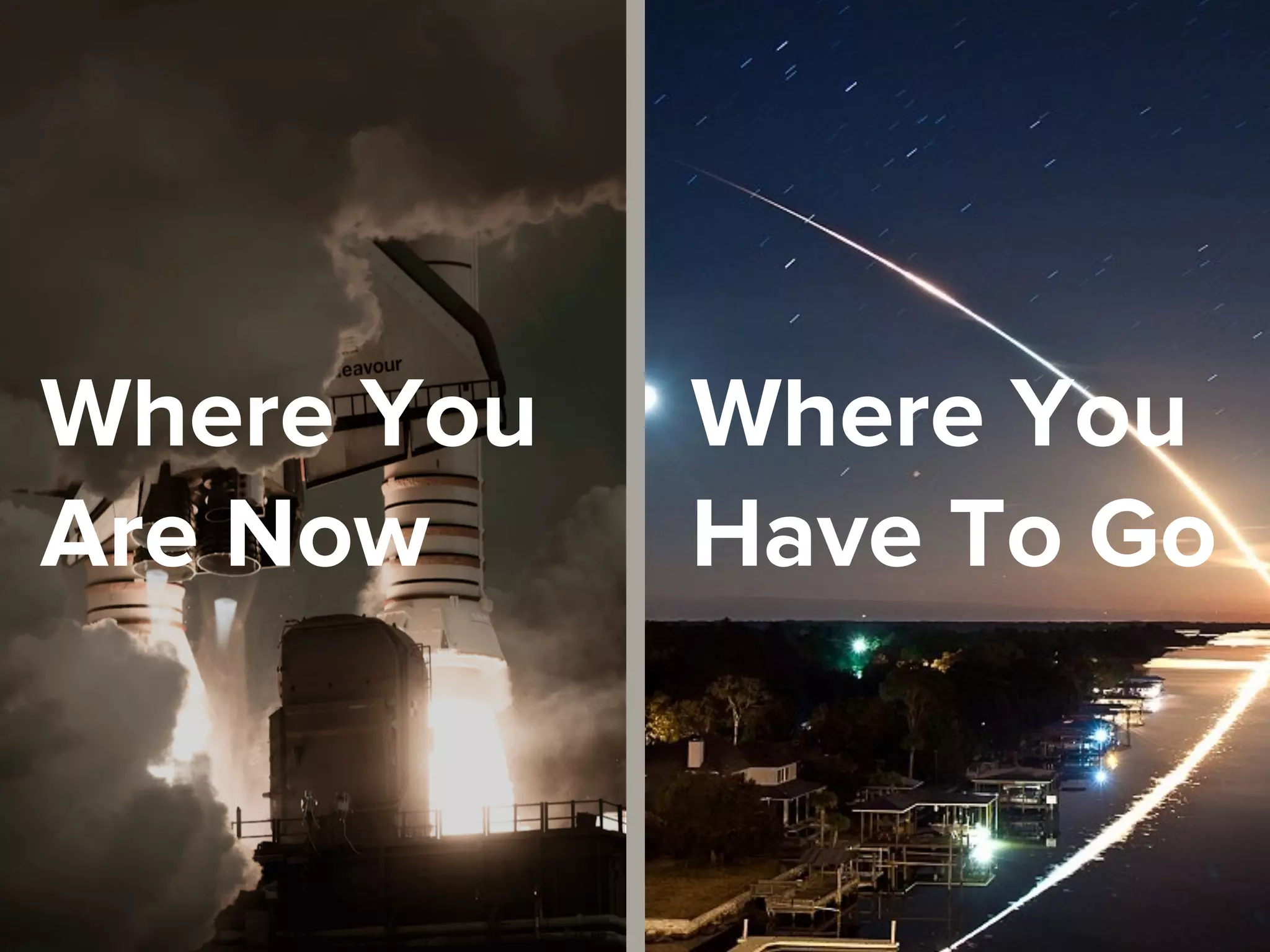 Where You
Are Now
Where You
Have To Go
 