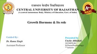 Growth Hormone and its role ppt of , M Pharma 2nd semester | PDF