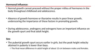 Growth pattern in children - concept and factors | PPTX