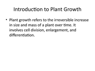 Assignment Growing Growth_in_Plants_Assignment.pptx of class 11 | PPTX