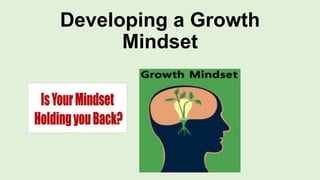 Developing a Growth
Mindset
 