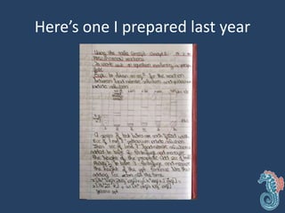 Here’s one I prepared last year
 