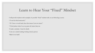 Growth mindset plan | PPTX