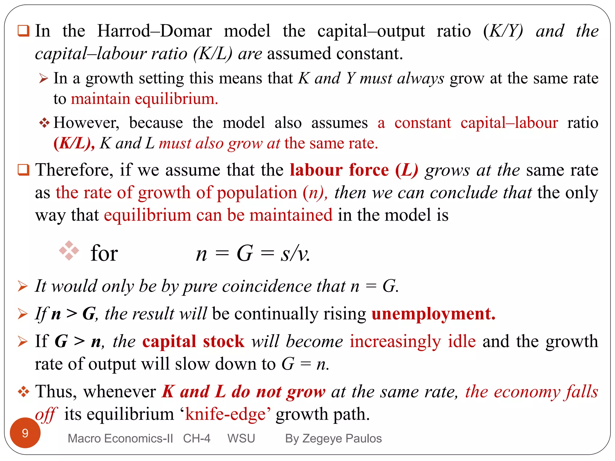 Macro Economics -II Growth model | PPTX