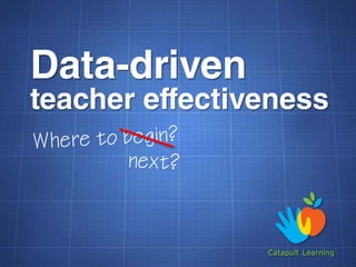 Data-driven
teacher effectiveness
 