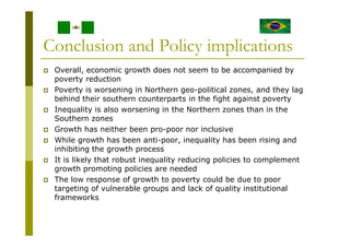 Growth Redistribution and Inequality Effects on Poverty in Nigeria | PDF