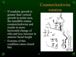 growth rotation orthodontics mds pg mandible and maxilla | PPT