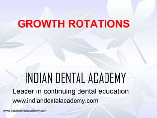 GROWTH ROTATIONS

INDIAN DENTAL ACADEMY
Leader in continuing dental education
www.indiandentalacademy.com
www.indiandentalacademy.com

 