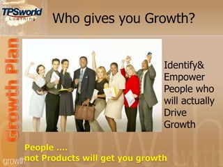 Who gives you Growth?
Identify&
Empower
People who
will actually
Drive
Growth
 