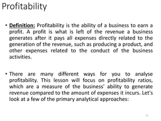 Profitability Risk Definition Growth strategies and networking | PPTX