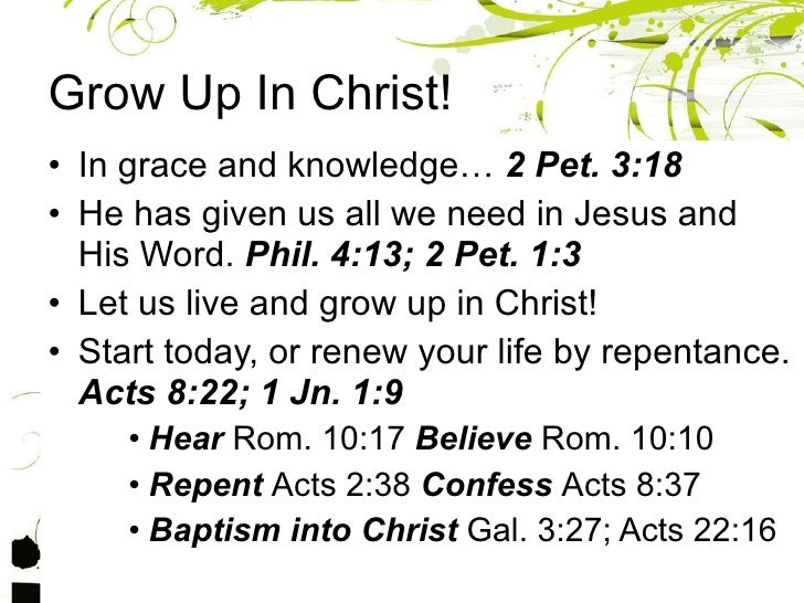 Grow Up In Christ