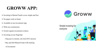 Groww app PPT Groww app PPT