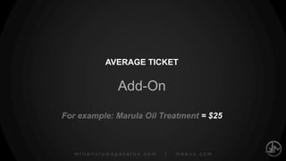 millenniumspasalon.com | meevo.com
FREQUENCY OF VISIT
Follow-up on No Shows, Cancellations,
& Pendings
4
 