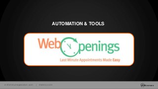 millenniumspasalon.com | meevo.com
AUTOMATION & TOOLS
 