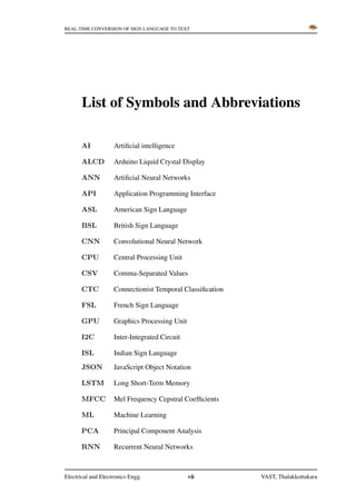 Isl Text Real time conversion of sign language to text and speech | PDF