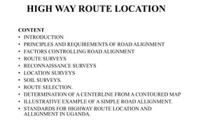 Comprehensive Guide to Highway Route Location and Road Alignment ...