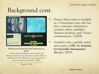 Science Garfield Eugene Garfield | PPS