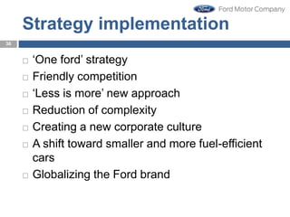 Ford Performance Objectives Strategy Management of Ford Motor Company. | PPTX
