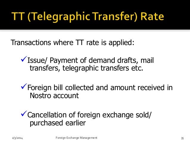 Tt forex rates