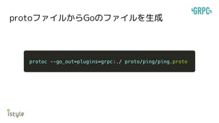 protoファイルからGoのファイルを生成
 