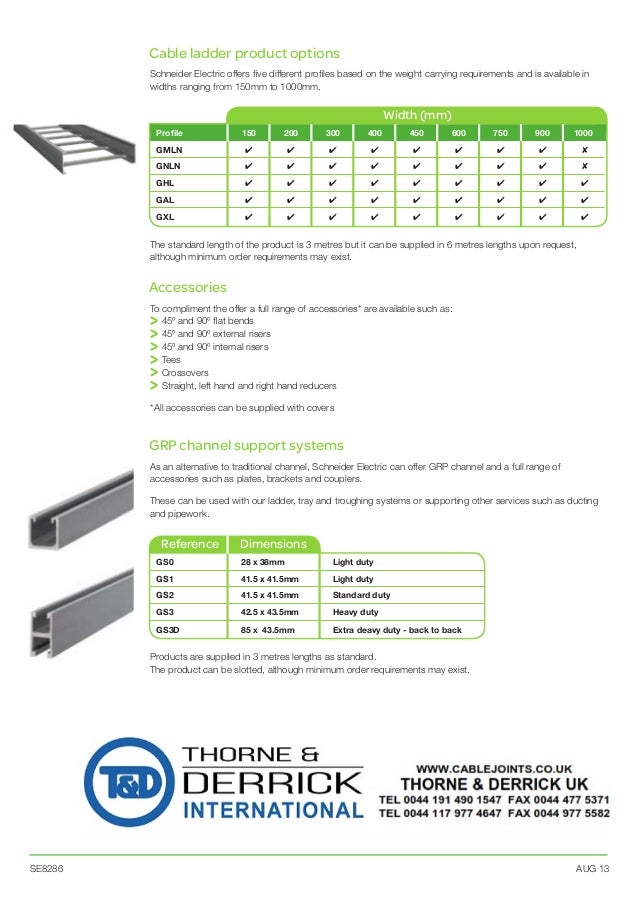 Schneider Electric Cable Management Systems GRP Cable Trays