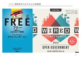 21 
[背景] 近年のクリエイションの状況 
 