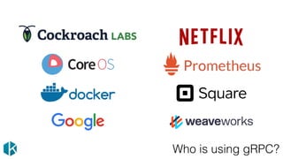 Who is using gRPC?
 