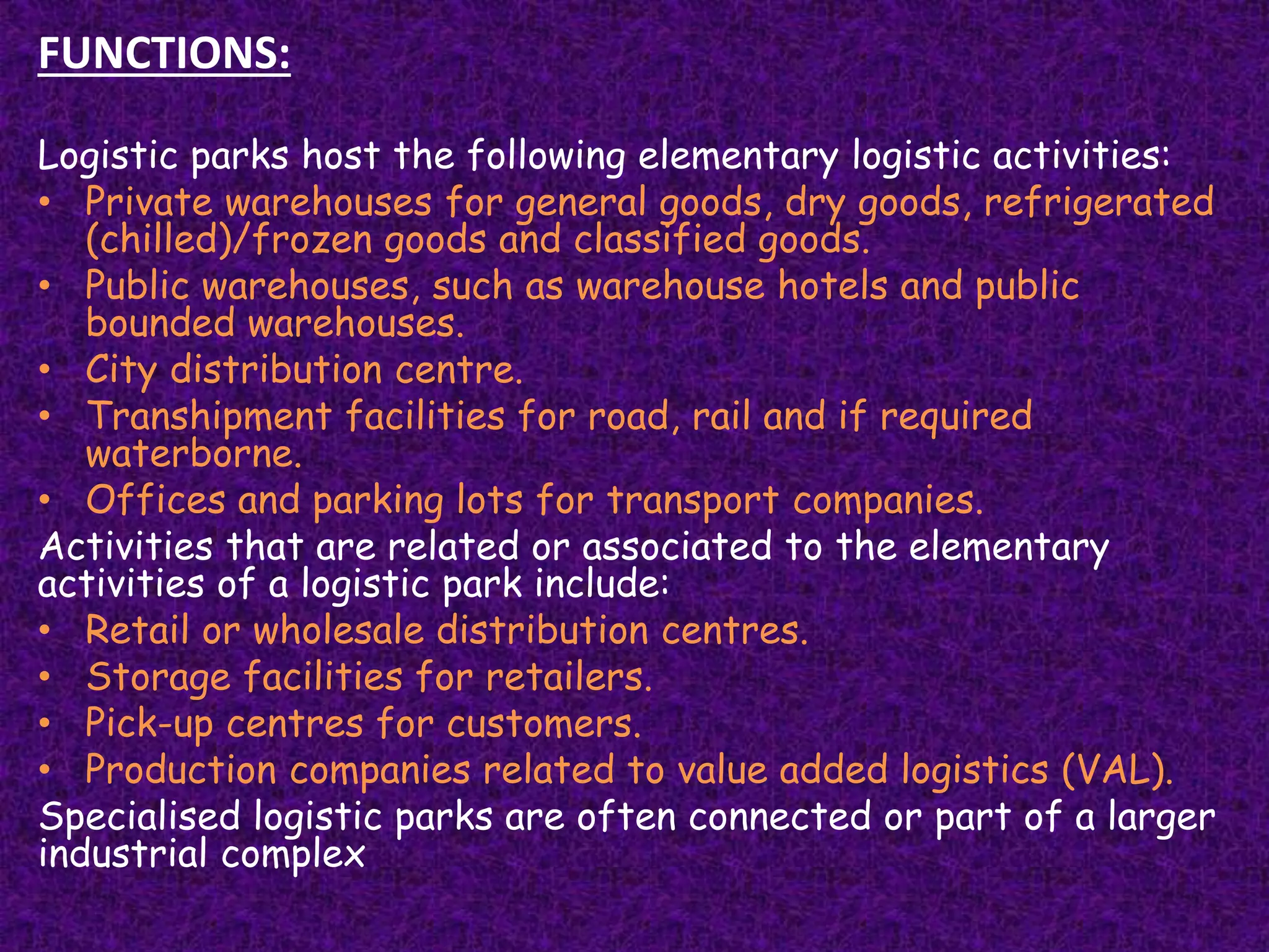 Planning principles of Bus Terminals and Logistics Parks | PPTX | Rail ...