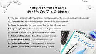 Epa Sop Example Good Automated Laboratory Practices- GALP | PDF
