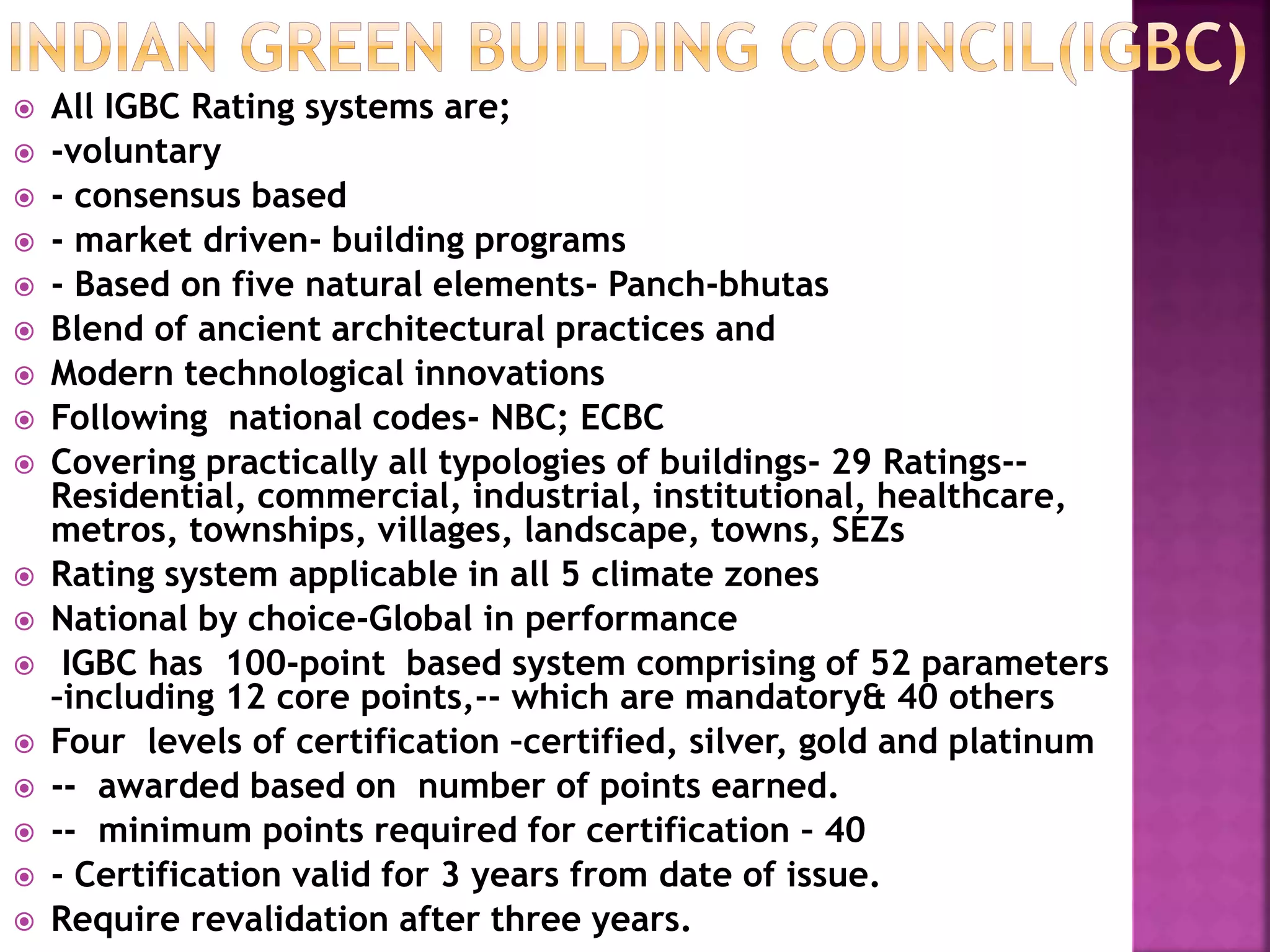 Fresh Look at Grren Buildingsrating Systems In India Pptx
