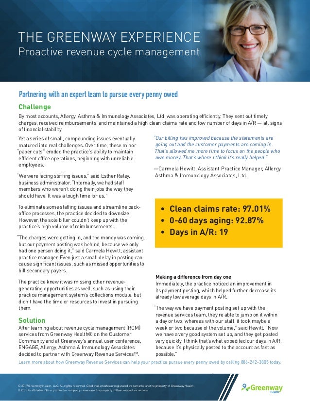 Greenway Revenue Services (GRS) Case Study The Greenway Experience