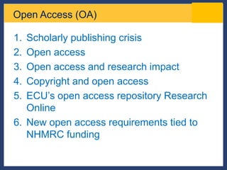 Scholarly Publishing and Open Access | PPTX