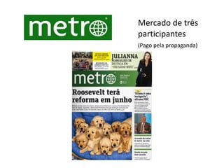Mercado de três
participantes
(Pago pela propaganda)
 